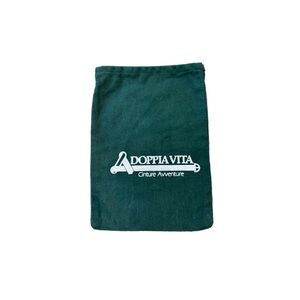 Vintage rare La Doppia Vita Draw String Dust Bag Made in Italy 9.75” x 6.75”